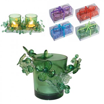 Подсвечник, упаковка: 2 шт  (свечи входит в коплект)